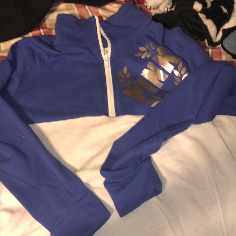 Blue and white